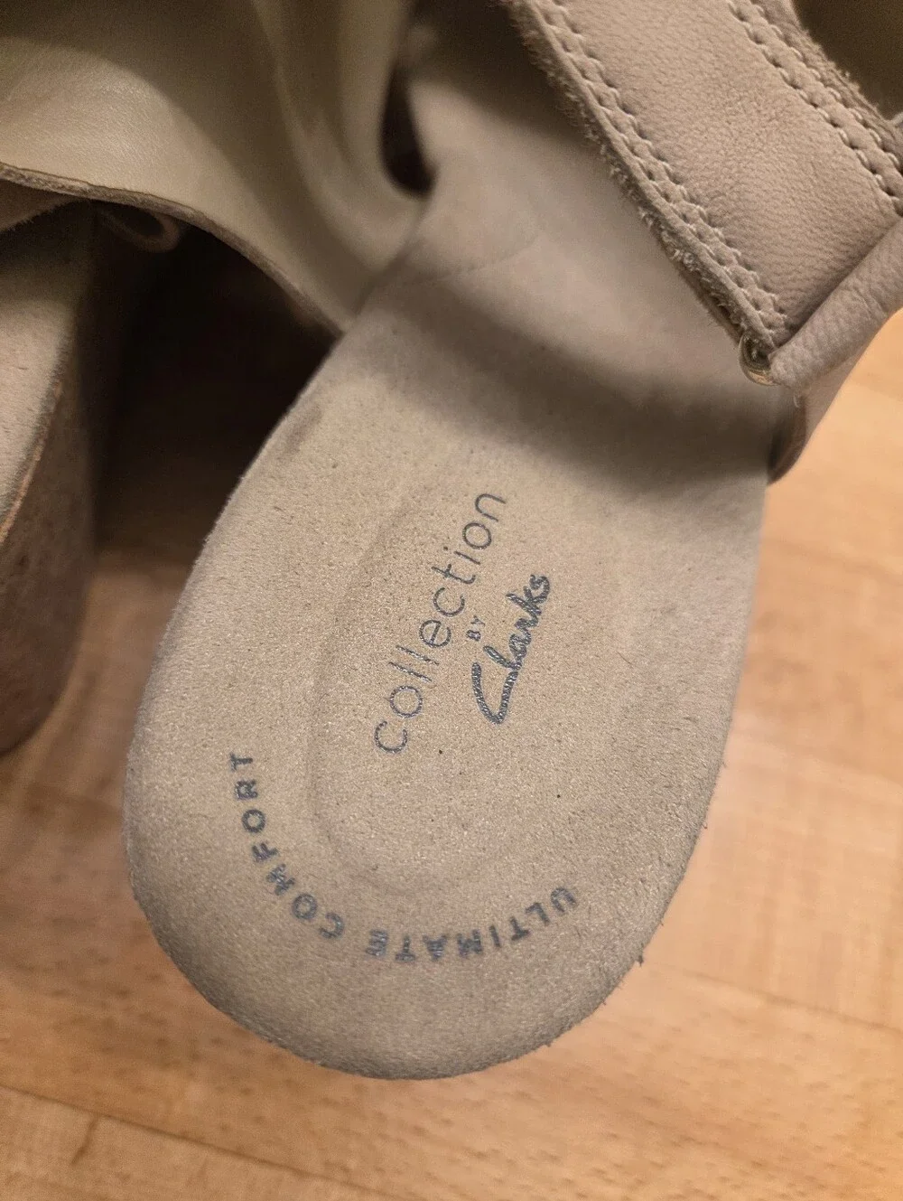 Clarks Annadel Eirwyn Wedge Sandals Taupe Nubuck Women's Size 11W